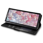 For Samsung Galaxy Z Fold8 Ultra PU + PC Stand Case Glitter Phone Leather Cover Zipper Pocket with Strap