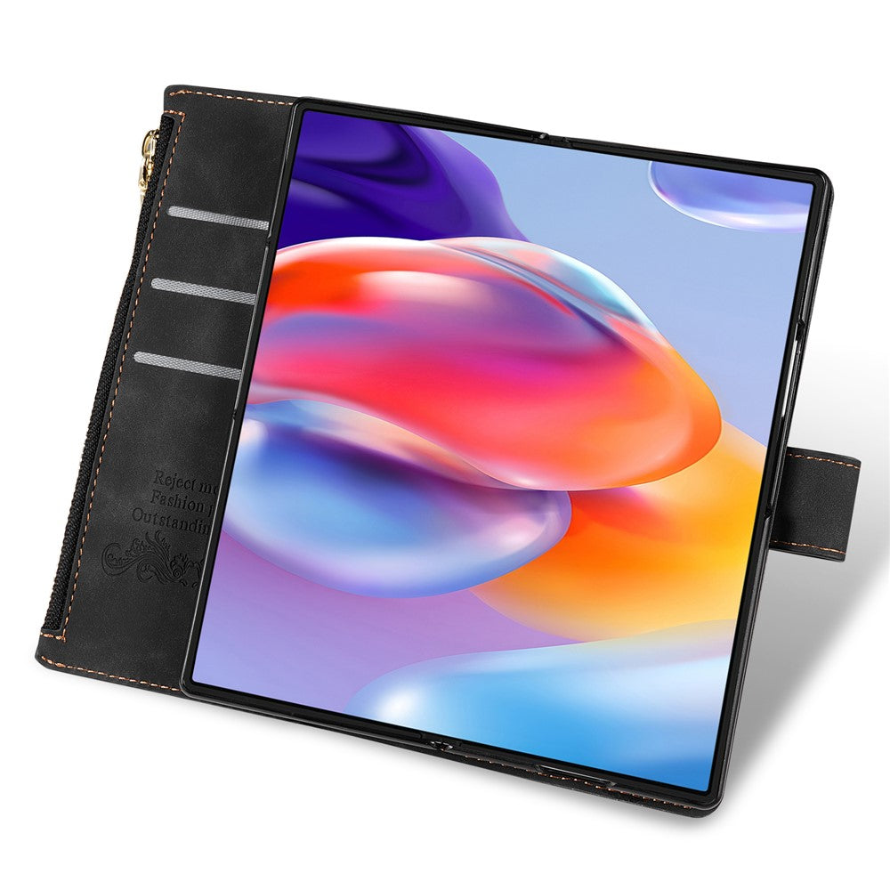 Til Samsung Galaxy Z Fold8 Ultra PU + PC-etui Farvesplejsning Læder Telefoncover med Rem