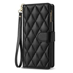 Til Samsung Galaxy Z Fold8 Ultra Etui Rhombus Syet Læderpung Telefoncover med Lang/Kort Rem