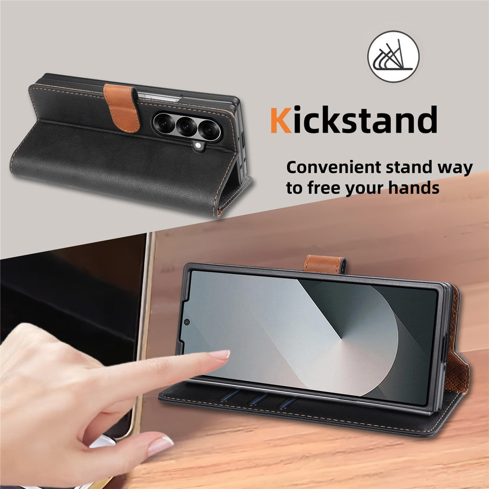 N.BEKUS CSJ-001 For Samsung Galaxy Z Fold8 Ultra Stand Case PU Leather Wallet Phone Cover