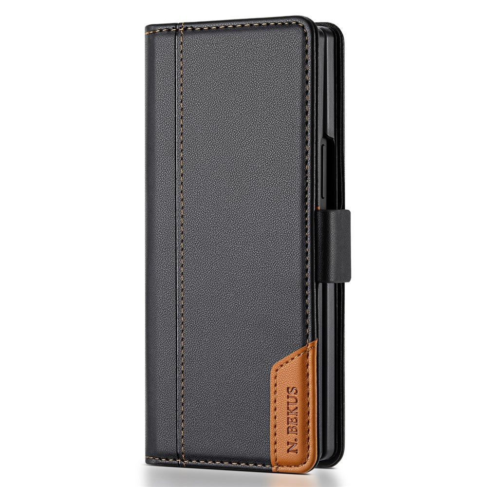 N.BEKUS til Samsung Galaxy Z Fold8 Ultra Stand Etui RFID-blokerende PU-læderpung Telefoncover