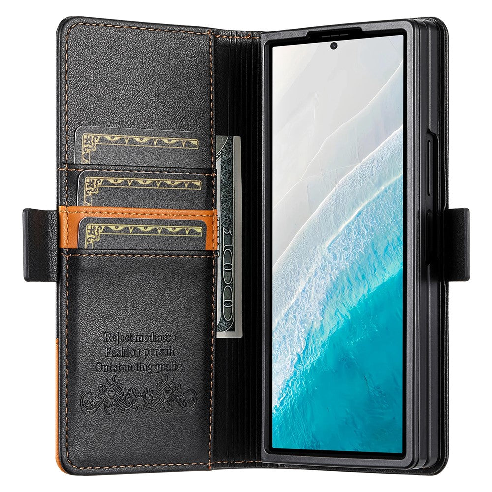 N.BEKUS til Samsung Galaxy Z Fold8 Ultra Stand Etui RFID-blokerende PU-læderpung Telefoncover