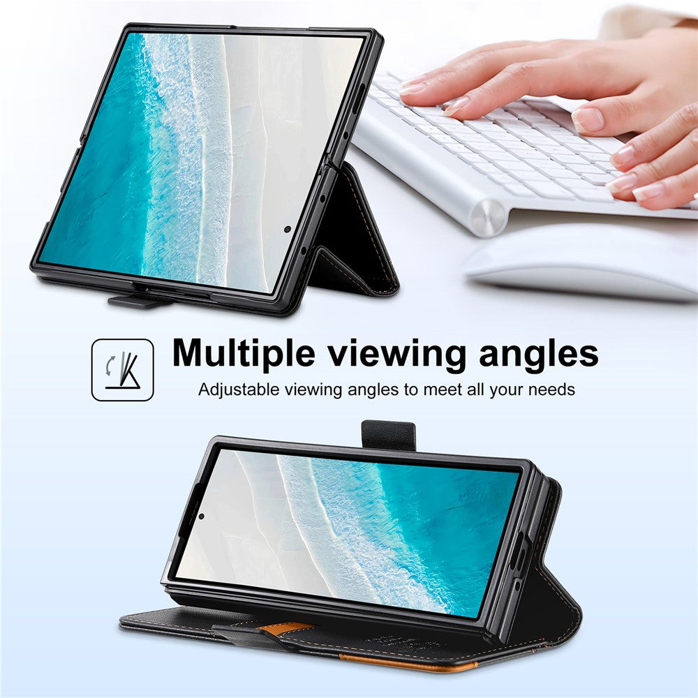 N.BEKUS til Samsung Galaxy Z Fold8 Ultra Stand Etui RFID-blokerende PU-læderpung Telefoncover