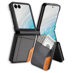N.BEKUS För Samsung Galaxy Z Flip8 Skal Kortplats PU + PC mobil Baksida