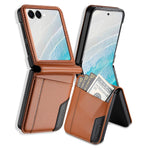 N.BEKUS För Samsung Galaxy Z Flip8 Skal Kortplats PU + PC mobil Baksida