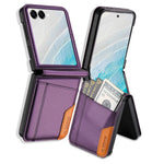 N.BEKUS För Samsung Galaxy Z Flip8 Skal Kortplats PU + PC mobil Baksida