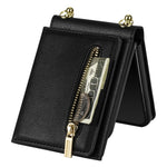 For Samsung Galaxy Z Flip8 Case Zipper Wallet PU + TPU + PC Phone Cover with Shoulder Strap