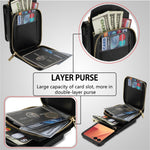 For Samsung Galaxy Z Flip8 Case Zipper Wallet PU Leather TPU PC Phone Cover with Shoulder Strap