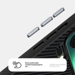 ABEEL for Xiaomi 17 Max Magnetic Case Carbon Fiber Texture TPU PC PU Phone Back Cover