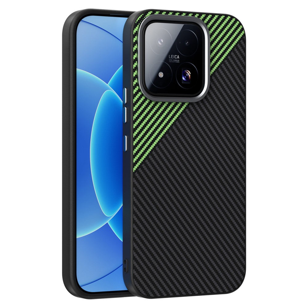 ABEEL for Xiaomi 17 Max Magnetic Case Carbon Fiber Texture TPU PC PU Phone Back Cover