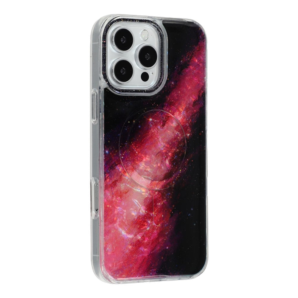Til iPhone 16 Pro Max Magnetisk Cover Skalmønster Gradient PC+TPU Epoxy Telefoncover