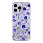 Til iPhone 15 Pro Max Magnetisk Cover Glitter Epoxy PC + TPU Blomstret Æstetisk Telefoncover