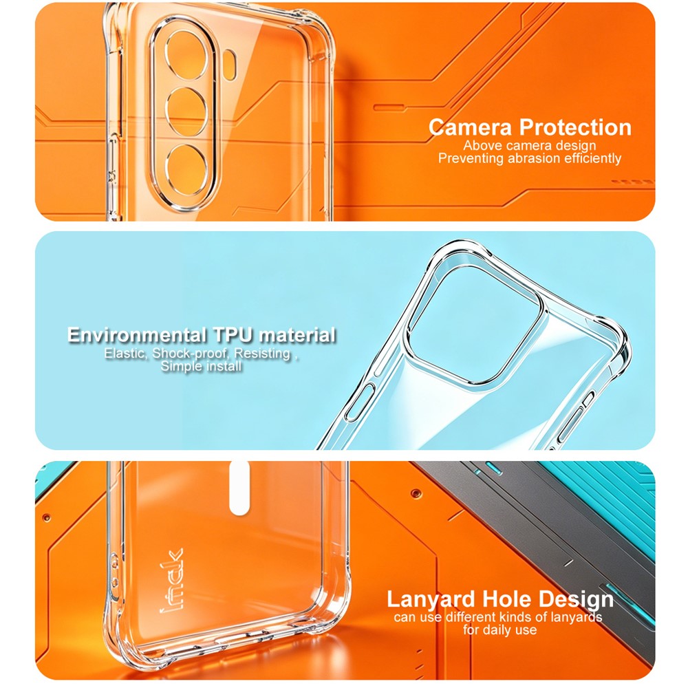 IMAK magnetisk Airbag-cover til OnePlus Nord CE6 Lite 5G / Realme P4x 5G, stødsikker TPU-beskyttelse, mobilcover