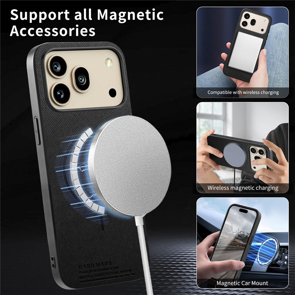For Honor 600 5G / 600 Pro 5G Magnetic Case Cloth Texture PC + TPU + PU Leather Anti-Scratch Phone Cover