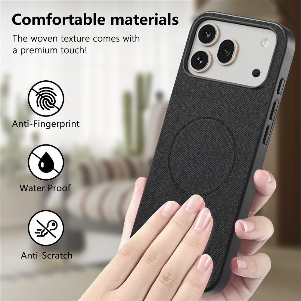 For Honor 600 5G / 600 Pro 5G Magnetic Case Cloth Texture PC + TPU + PU Leather Anti-Scratch Phone Cover