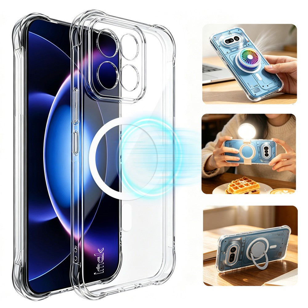 IMAK for Xiaomi 17 Max Magnetic Case Airbag Shockproof Protection TPU Phone Cover