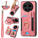 For Xiaomi 17 Ultra 5G Retro PU Leather Case Phone Cover with RFID Blocking Card Holder   /   Ring Holder