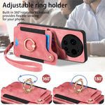 For Xiaomi 17 Ultra 5G Retro PU Leather Case Phone Cover with RFID Blocking Card Holder   /   Ring Holder