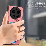 For Xiaomi 17 Ultra 5G Retro PU Leather Case Phone Cover with RFID Blocking Card Holder   /   Ring Holder