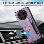 For Xiaomi 17 Ultra 5G Retro PU Leather Case Phone Cover with RFID Blocking Card Holder   /   Ring Holder