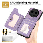 For Xiaomi 17 Ultra 5G Retro PU Leather Case Phone Cover with RFID Blocking Card Holder   /   Ring Holder