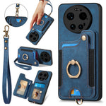 Xiaomi 17 Ultra 5G Retro PU-läderfodral med RFID-blockerande korthållare/ringhållare