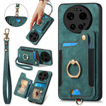 For Xiaomi 17 Ultra 5G Retro PU Leather Case Phone Cover with RFID Blocking Card Holder   /   Ring Holder