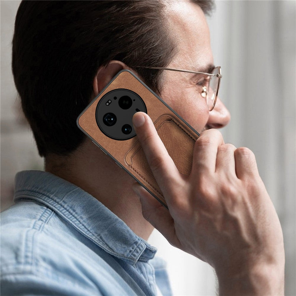 Xiaomi 17 Ultra 5G Magnetiskt Skal Retro Läder + TPU mobilskal med Avtagbar Kortplats