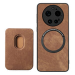 Xiaomi 17 Ultra 5G Magnetiskt Skal Retro Läder + TPU mobilskal med Avtagbar Kortplats