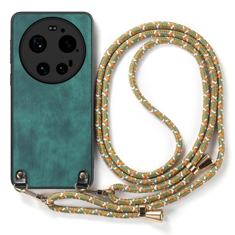 For Xiaomi 17 Ultra 5G Retro Leather Phone Back Cover with Adjustable Strap