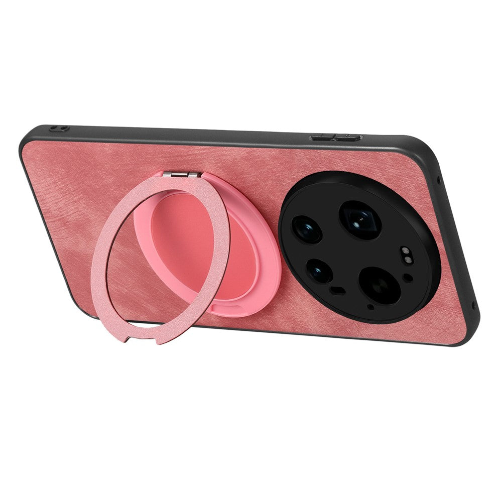 For Xiaomi 17 Ultra 5G Stress Relief Retro Leather Back Cover Phone Case with Rotating Kickstand