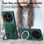 For Xiaomi 17 Ultra 5G Stress Relief Retro Leather Back Cover Phone Case with Rotating Kickstand