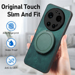 For Xiaomi 17 Ultra 5G Stress Relief Retro Leather Back Cover Phone Case with Rotating Kickstand