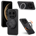For Xiaomi 17 Ultra 5G Stress Relief Retro Leather Back Cover Phone Case with Rotating Kickstand