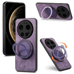 For Xiaomi 17 Ultra 5G Stress Relief Retro Leather Back Cover Phone Case with Rotating Kickstand