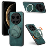 For Xiaomi 17 Ultra 5G Stress Relief Retro Leather Back Cover Phone Case with Rotating Kickstand