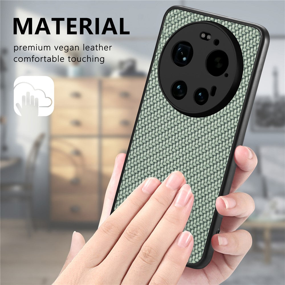For Xiaomi 17 Ultra 5G Case Carbon Fiber Texture PU Leather + PC + TPU Phone Cover
