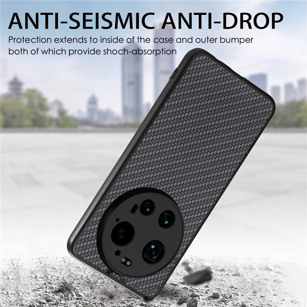 For Xiaomi 17 Ultra 5G Case Carbon Fiber Texture PU Leather + PC + TPU Phone Cover