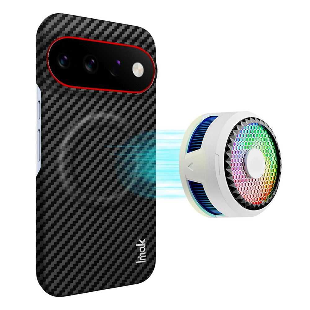 IMAK Ruiyi Series for Google Pixel 11 Pro XL Magnetic Case Carbon Fiber Texture Leather + PC Phone Cover