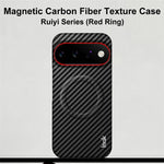 IMAK Ruiyi Series for Google Pixel 11 Pro XL Magnetic Case Carbon Fiber Texture Leather + PC Phone Cover