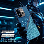 For OnePlus 15T 5G Magnetic Case Pixel Grid Pattern Hard PC Shockproof Phone Cover