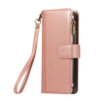 For Samsung Galaxy Z Fold8 Ultra Case Multi Card Slots Zipper Leather Phone Cover with Wrist Strap