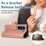 For Samsung Galaxy Z Fold8 Ultra Case Multi Card Slots Zipper Leather Phone Cover with Wrist Strap
