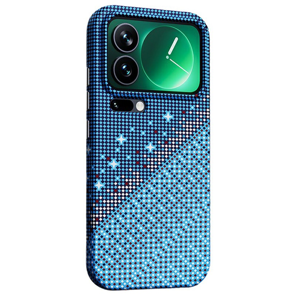 For Xiaomi 17 Pro Magnetic Case Pixel Grid Pattern Hard PC Shockproof Phone Cover
