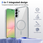 Til Samsung Galaxy A56 5G Magnetisk Cover Transparent PC + TPU Stødsikkert Hudvenligt Telefoncover