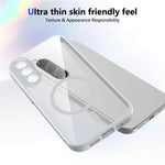 Til Samsung Galaxy A56 5G Magnetisk Cover Transparent PC + TPU Stødsikkert Hudvenligt Telefoncover