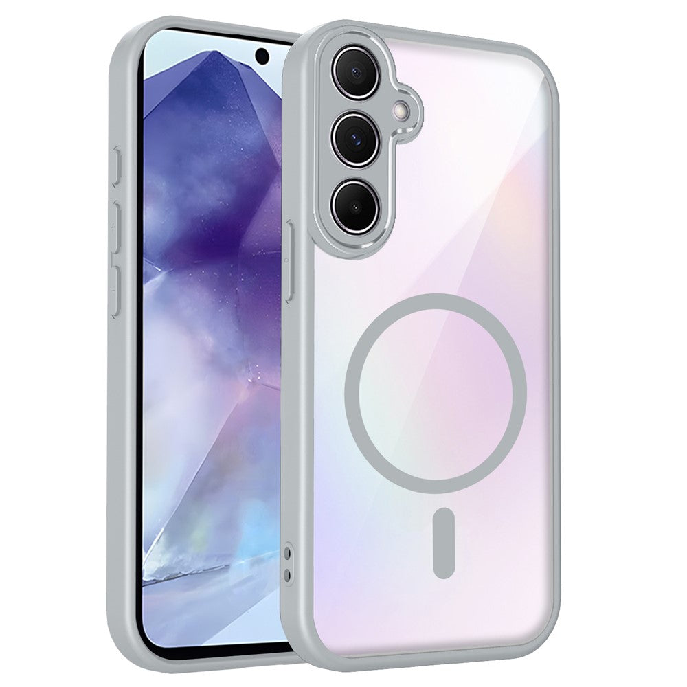 For Samsung Galaxy S25 Magnetic Case Transparent PC + TPU Shockproof Skin-friendly Phone Cover