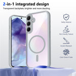 For Samsung Galaxy S25 Magnetic Case Transparent PC + TPU Shockproof Skin-friendly Phone Cover