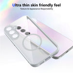 Til Samsung Galaxy S25+ Magnetisk Cover Gennemsigtig PC + TPU Stødsikkert Hudvenligt Telefoncover