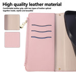 For Samsung Galaxy Z Fold7 5G Case Zipper Wallet Leather Phone Cover with Wrist Strap